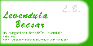 levendula becsar business card